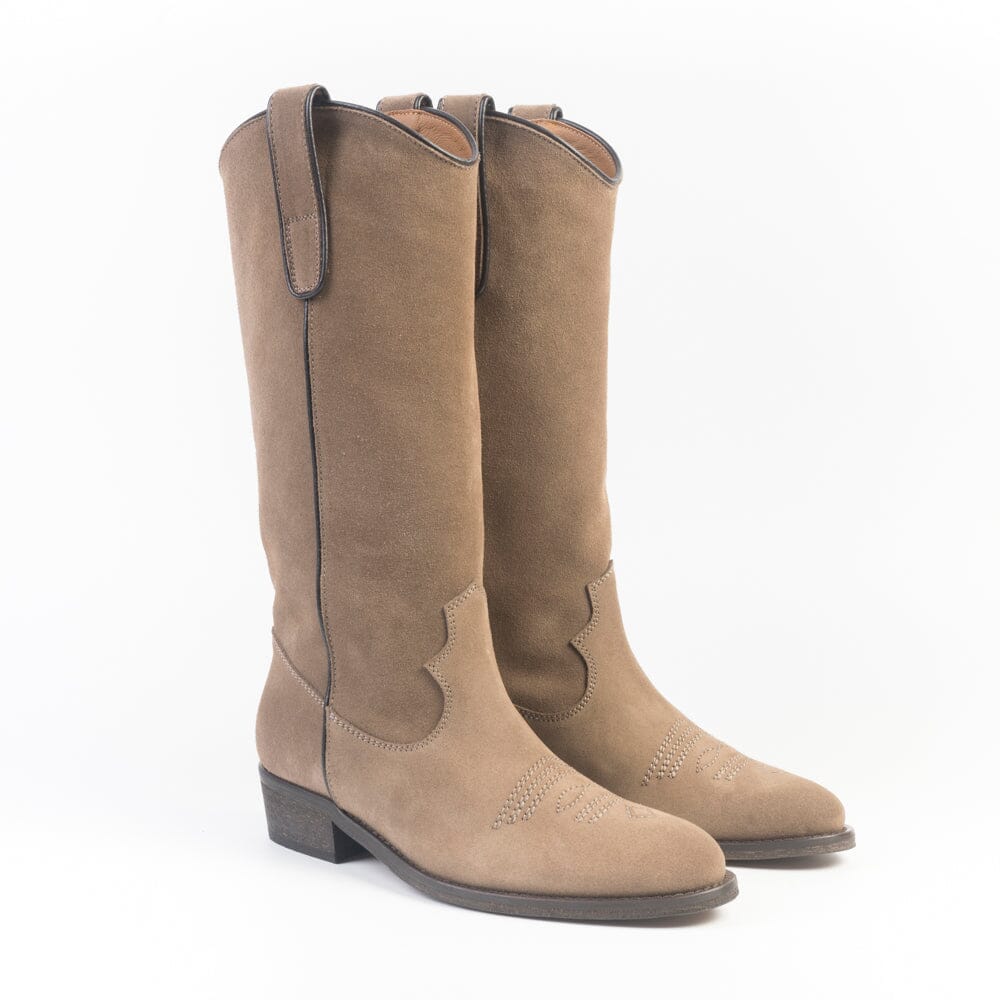 VIA ROMA 15 - Stivali - Texano - 3710 - Velour Champagne - immagine 2