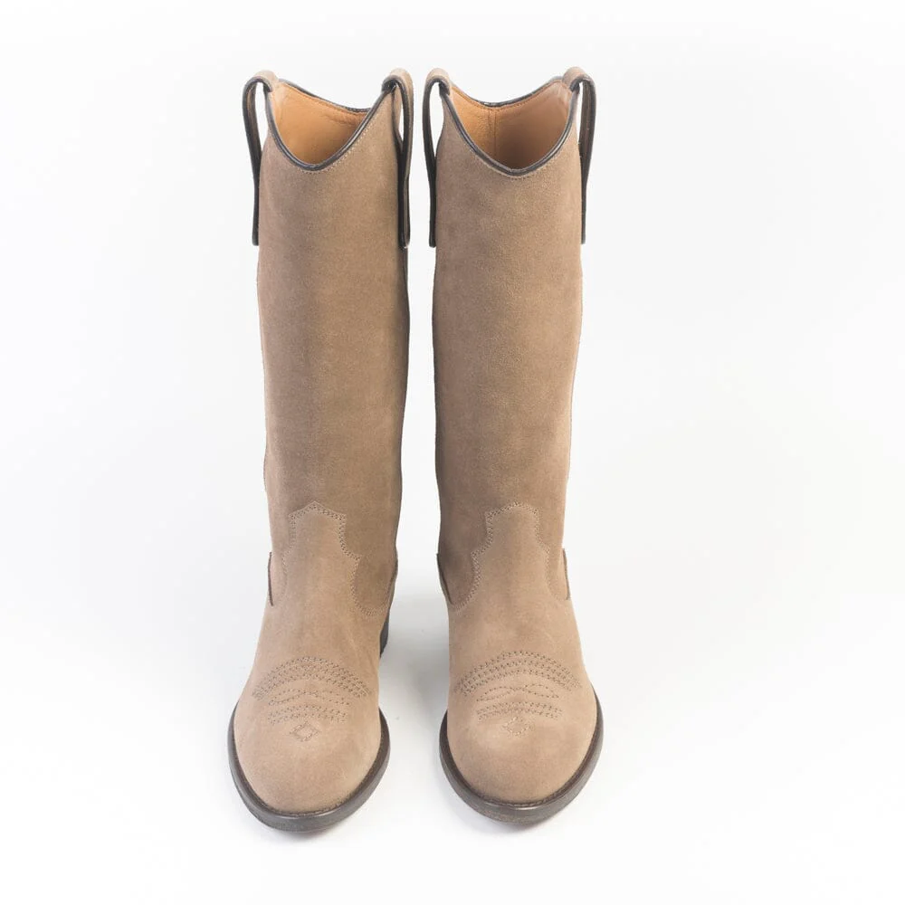 VIA ROMA 15 - Stivali - Texano - 3710 - Velour Champagne - immagine 3