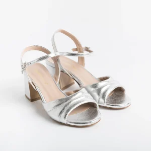 CappellettoShop - Sandali con Tacco - Anika7 - Laminato Argento