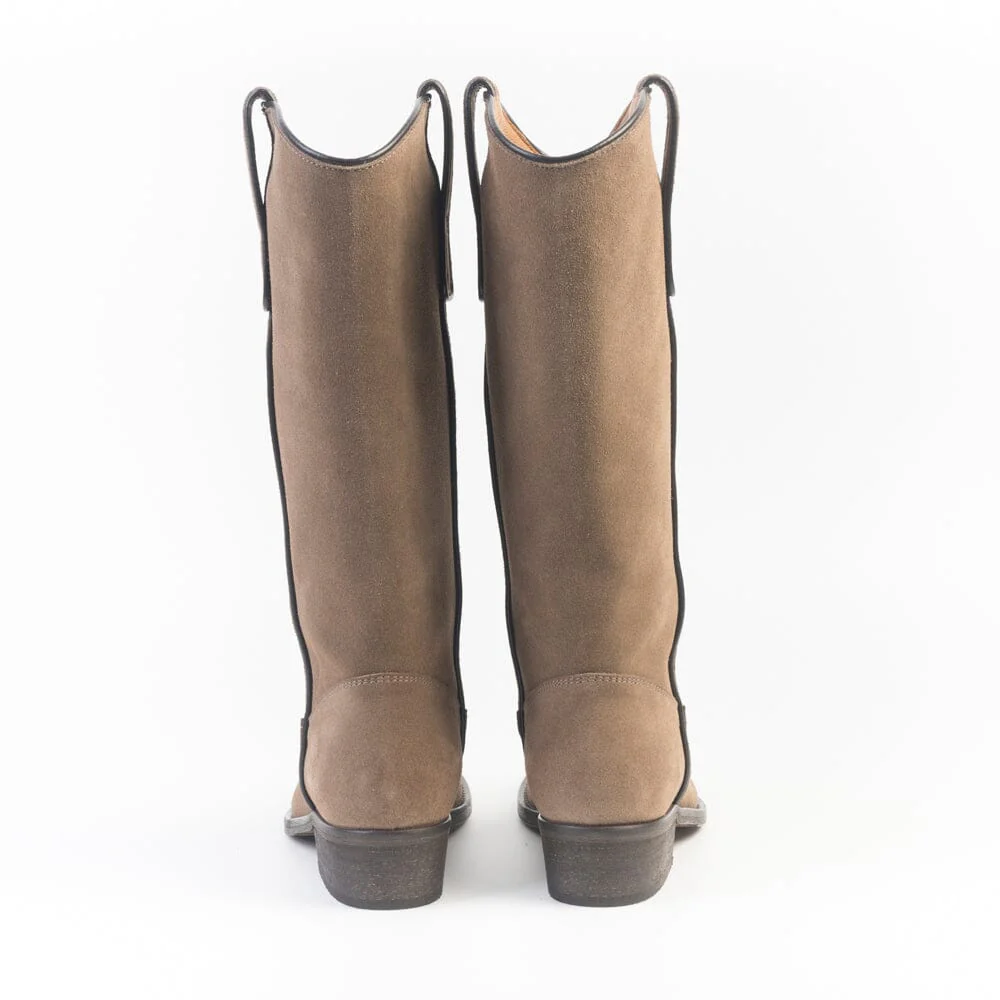 VIA ROMA 15 - Stivali - Texano - 3710 - Velour Champagne - immagine 5