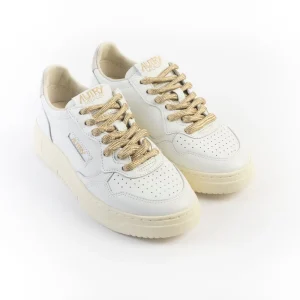 AUTRY - AULW SW01  -Sneakers  LOW WOM ALL LEAT - Bianco Oro