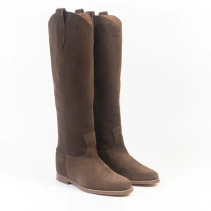 VIA ROMA 15 - Stivali - Texano - 4177 -  Velour Marrone