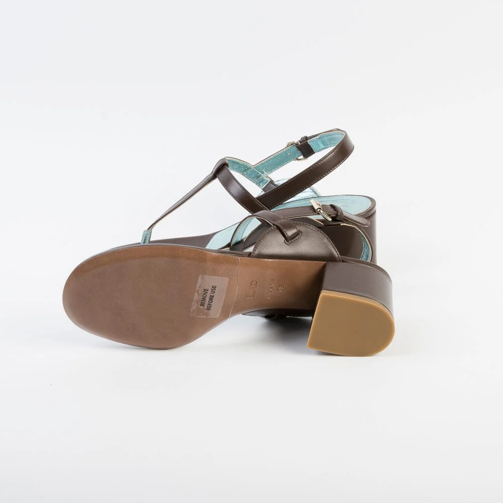 RELAC - Sandali con Tacco - Infradito - Mod. 004 - Pelle Testa di Moro - immagine 6