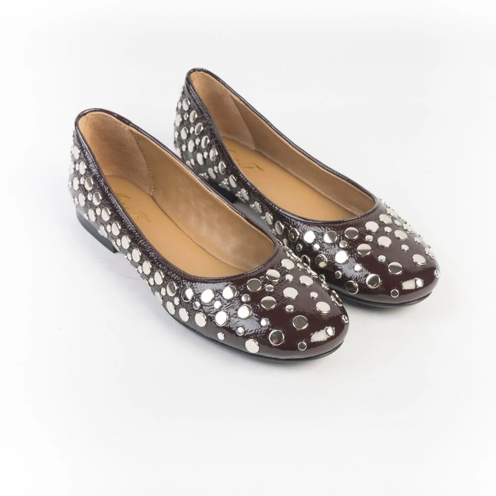 ANNA F - Ballerina - 1831 - Borchie Bordeaux - immagine 3