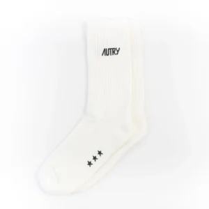 AUTRY - SOPU E7A0 STAR - Autry Calzino - Bianco logo nero