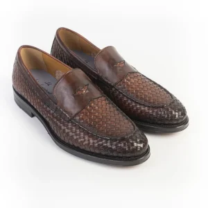 JUAN LACARCEL - Mocassino - X2208 - Castano intrecciato