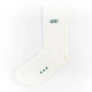 AUTRY - SOPU E7A2 STAR - Autry Calzino - Bianco logo verde
