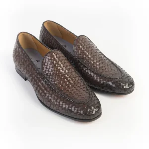 JUAN LACARCEL - Mocassino -  X1312 - Castano intrecciato