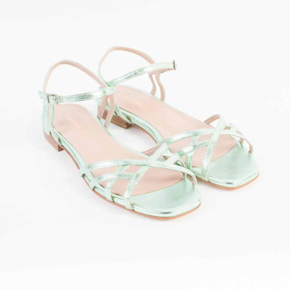 CappellettoShop - Sandali Bassi - Patty14- Verde Acqua - immagine 2
