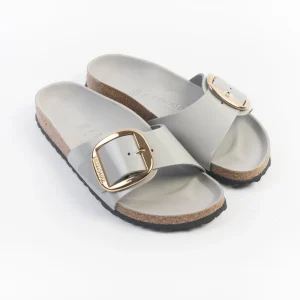 BIRKENSTOCK - Sandali bassi 1029534 Madrid Big Buckle - Grigio Stone Coin