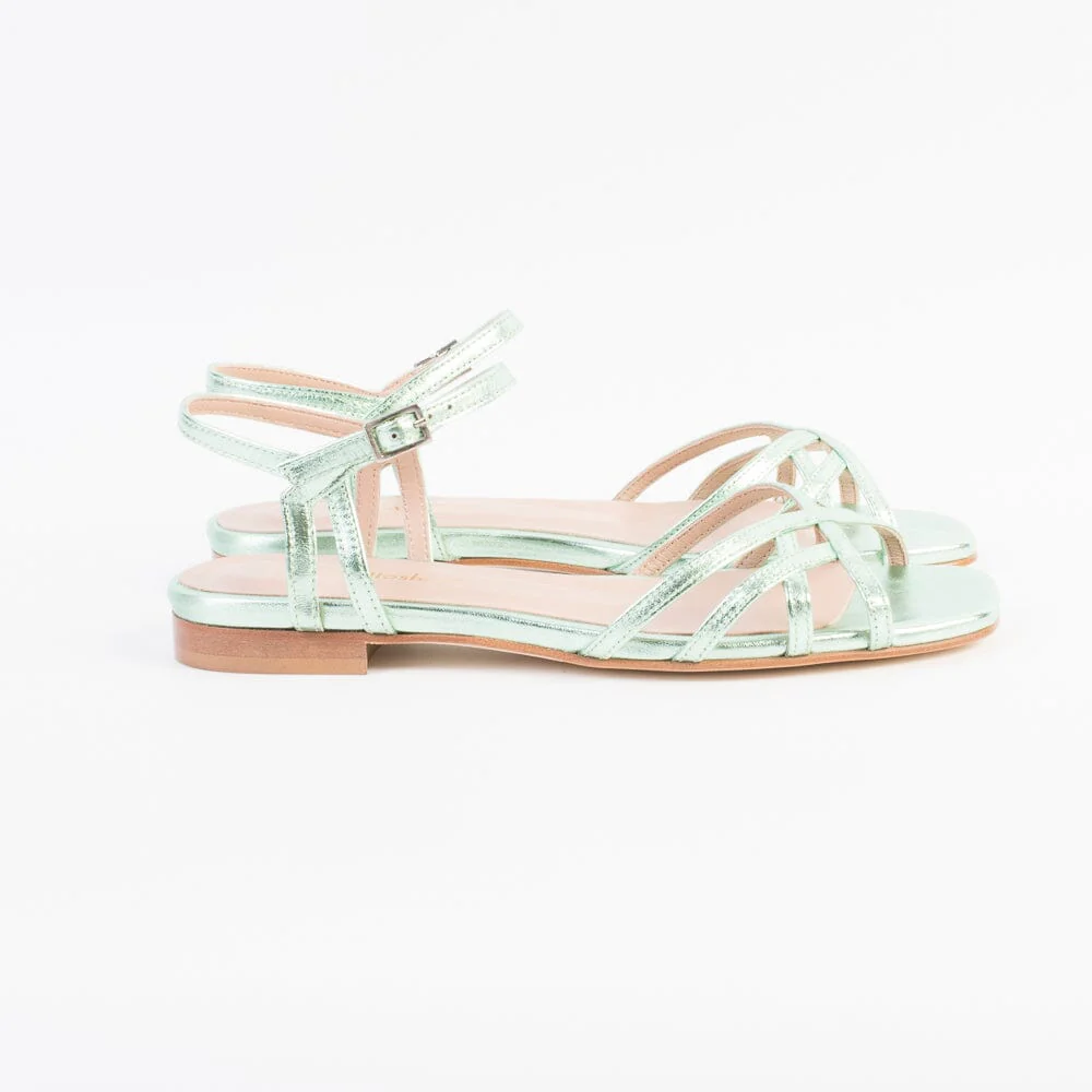 CappellettoShop - Sandali Bassi - Patty14- Verde Acqua - immagine 4