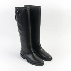 VIA ROMA 15 - Stivali 4489 - Pelle Nero - Fibbia Cavallerizza