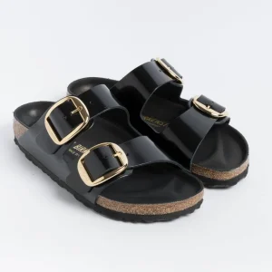 BIRKENSTOCK - Sandali bassi 1021476 - Arizona Big Buckle - Nero Lucido