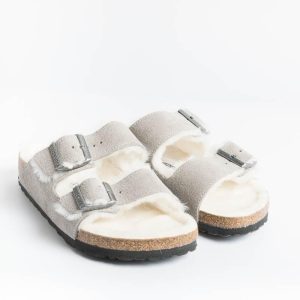 BIRKENSTOCK - Sandali bassi 1017403 - Arizona Fur - Grigio