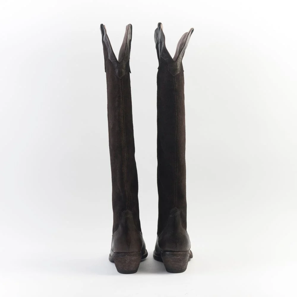 FAUZIAN JEUNESSE - Stivali Texano 3876 - Ignis rovescio - Ebano - immagine 5