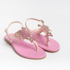 PAOLA FIORENZA - Sandali Bassi Infradito -PS370 - Rosa