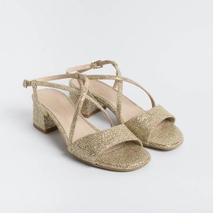 ROBERTO FESTA - Sandali con Tacco MACY - Tessuto Oro