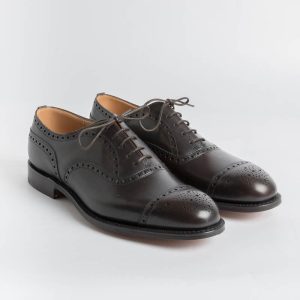 CHURCH'S - Diplomat Francesina Brogue -  Vitello Superior Burnt