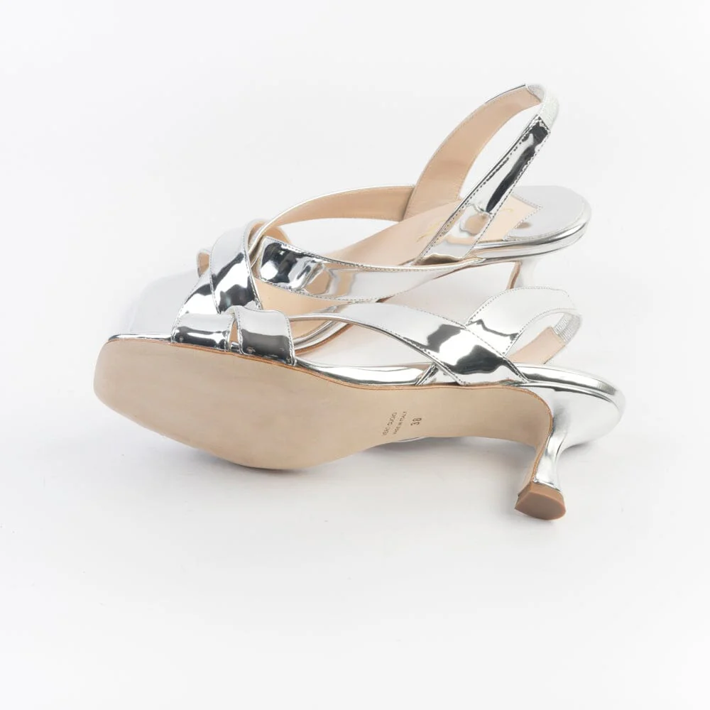 ANNA F. - Sandali con Tacco - 3800 - Argento Specchio - immagine 6