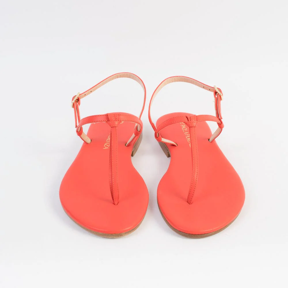 PAOLA FIORENZA - Sandali Bassi Infradito - Nodino - Corallo - immagine 3