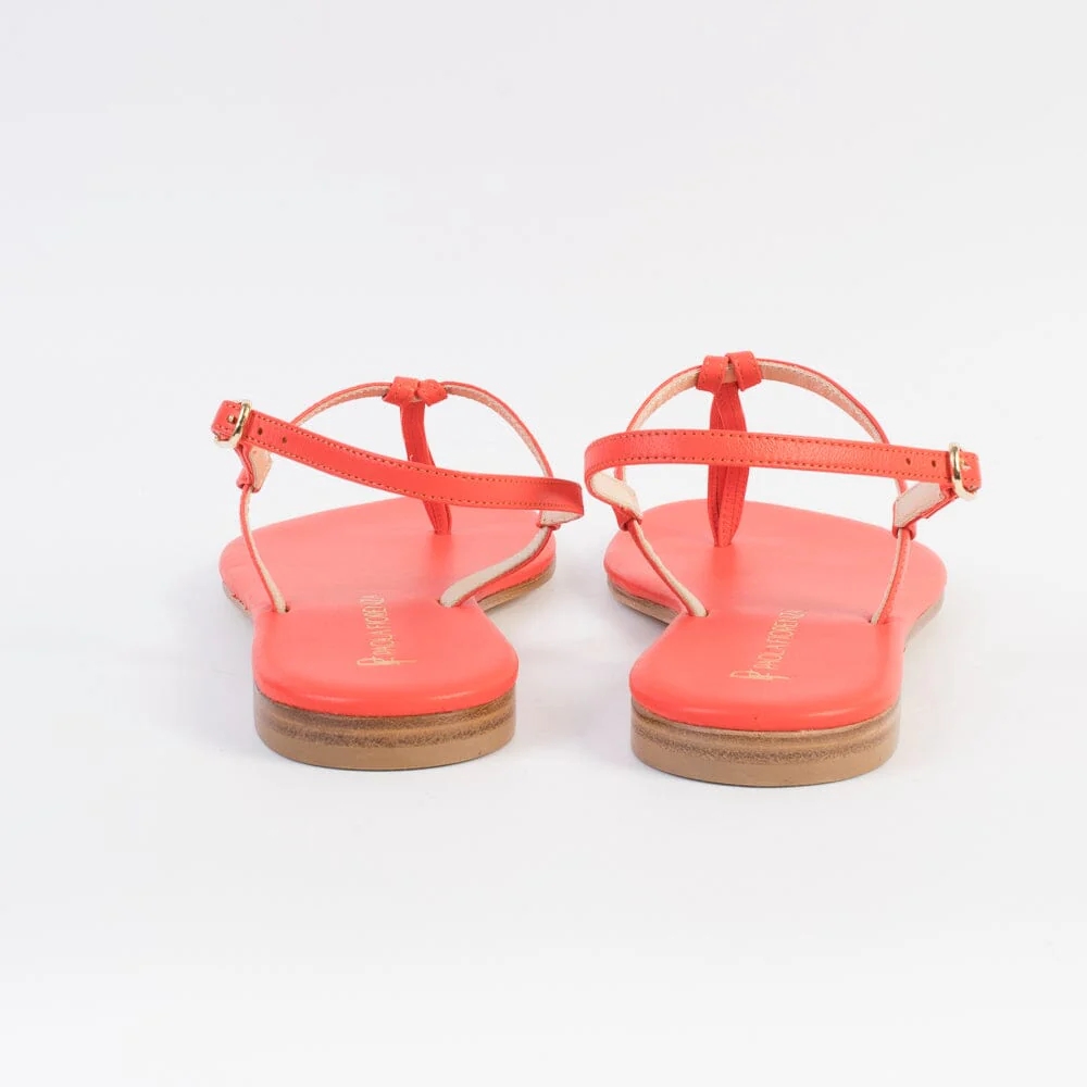PAOLA FIORENZA - Sandali Bassi Infradito - Nodino - Corallo - immagine 5