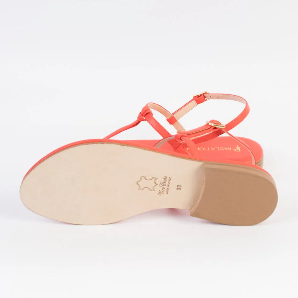 PAOLA FIORENZA - Sandali Bassi Infradito - Nodino - Corallo - immagine 6