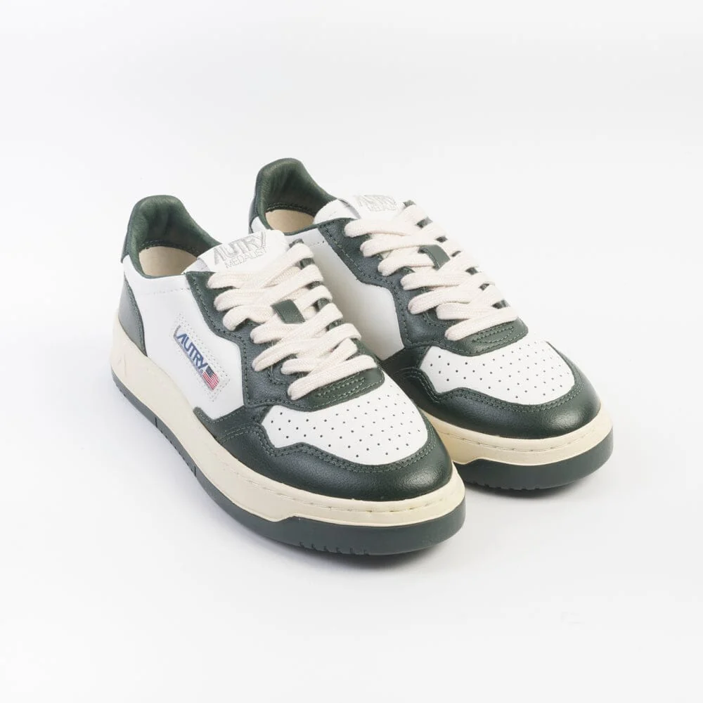 AUTRY - AULW WB49 -Sneakers LOW WOM LEAT - Bianco Verde Mountain
