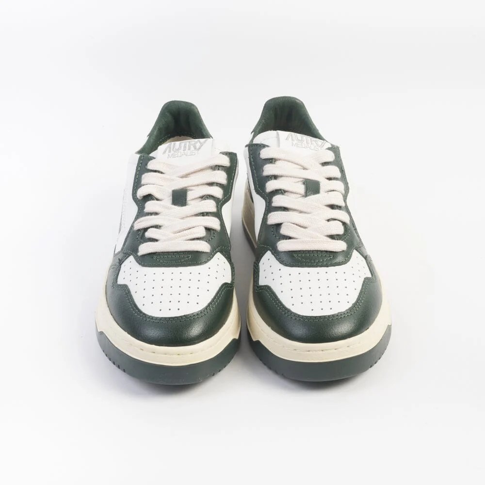 AUTRY - AULW WB49 -Sneakers LOW WOM LEAT - Bianco Verde Mountain - immagine 3