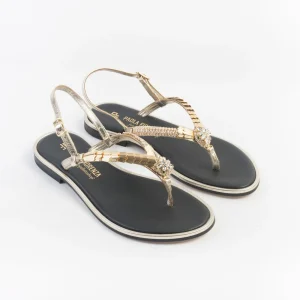 PAOLA FIORENZA - Sandali bassi infradito - PS371 - Platino