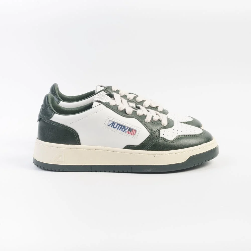 AUTRY - AULW WB49 -Sneakers LOW WOM LEAT - Bianco Verde Mountain - immagine 4