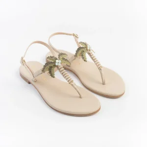 PAOLA FIORENZA - Sandali bassi infradito - LRC 2524- Beige Palma