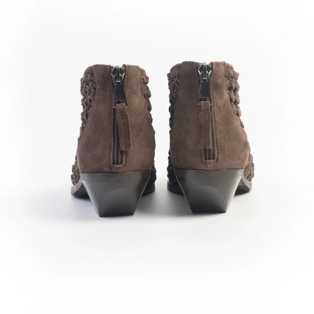 ELENA IACHI - Stivaletto Texano E4238C - Shila Moro Intrecciato - immagine 5