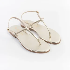 PAOLA FIORENZA - Sandali bassi infradito in microcristalli - FD05 - Platino