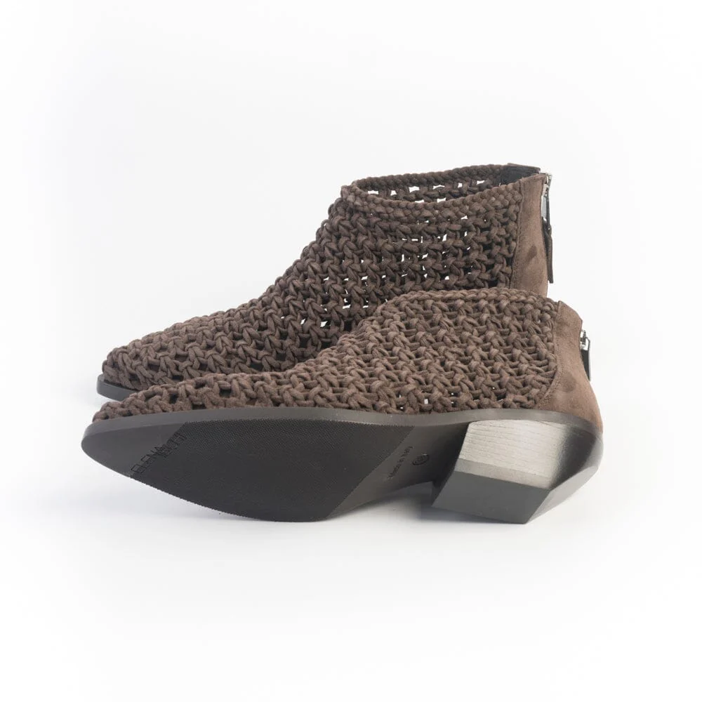 ELENA IACHI - Stivaletto Texano E4238C - Shila Moro Intrecciato - immagine 6