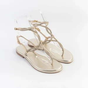 PAOLA FIORENZA - Sandali bassi infradito - SS2462 - Cristalli Platino