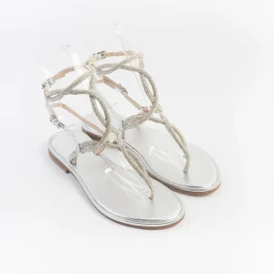 PAOLA FIORENZA - Sandali bassi infradito - SS2462 - Cristalli Argento