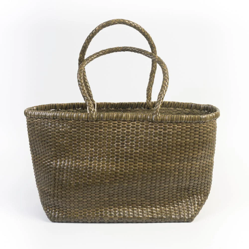 DRAGON DIFFUSION - Borsa intrecciata - B WEAVE BIG - 8805 - Kaki - immagine 4