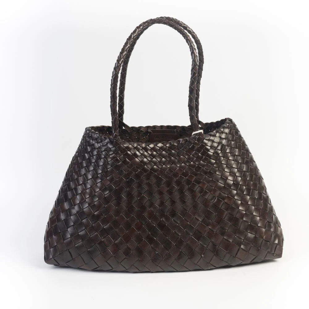 DRAGON DIFFUSION - Borsa a mano - Santa Croce Big - 8892 - Dark Brown - immagine 2