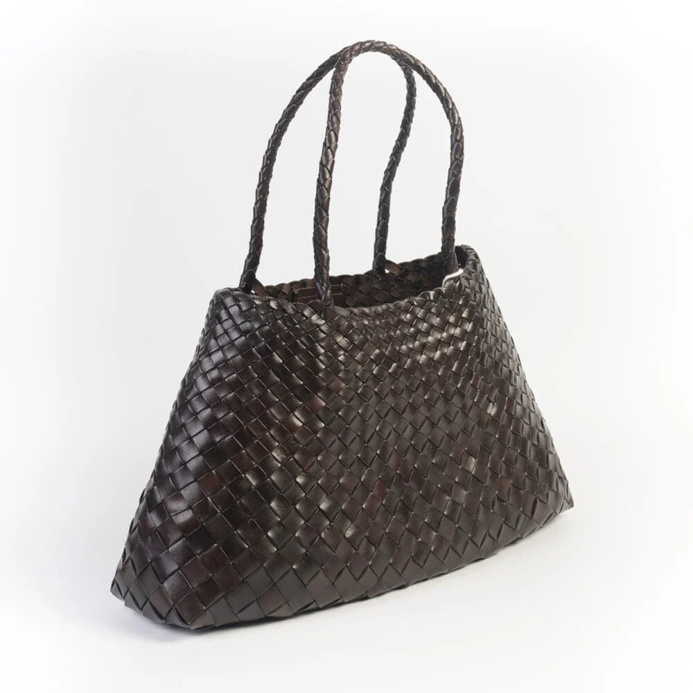 DRAGON DIFFUSION - Borsa a mano - Santa Croce Big - 8892 - Dark Brown - immagine 3