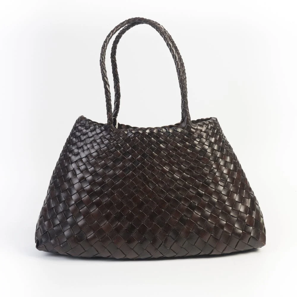 DRAGON DIFFUSION - Borsa a mano - Santa Croce Big - 8892 - Dark Brown - immagine 4