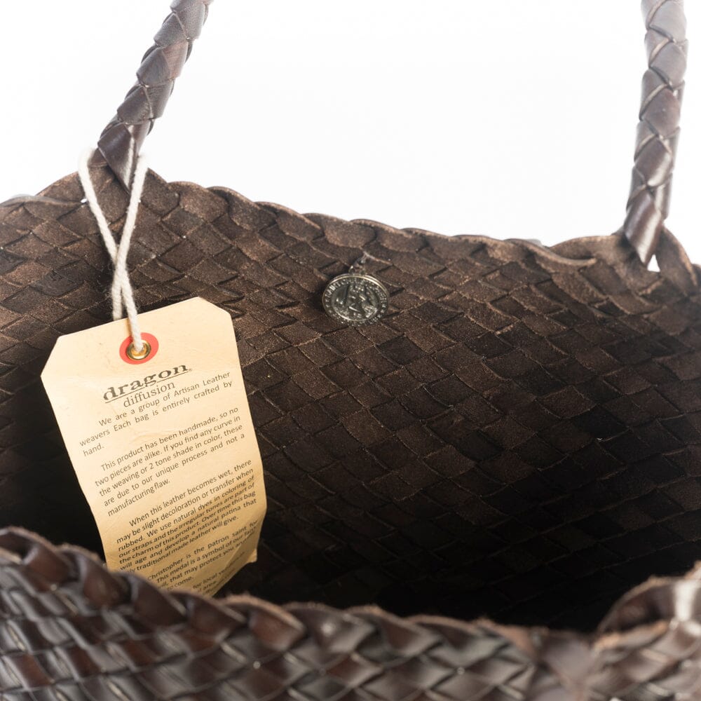 DRAGON DIFFUSION - Borsa a mano - Santa Croce Big - 8892 - Dark Brown - immagine 5