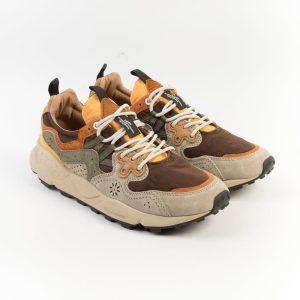 FLOWER MOUNTAIN - Sneakers Yamano 3- 1D11 Taupe Brown Orange