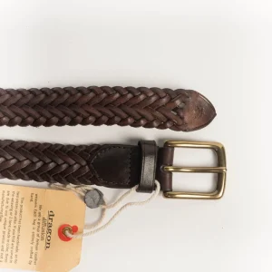 DRAGON DIFFUSION - Cintura intrecciata - 6030 - Polo Tip Dark Brown