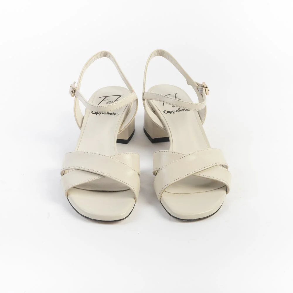 ROBERTO FESTA - Sandali con Tacco NEMESIA - Nappa bianco - immagine 3