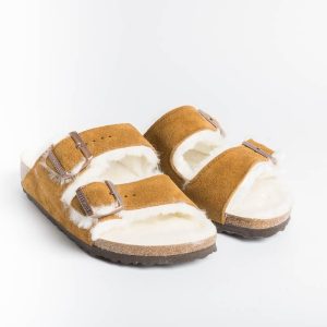 BIRKENSTOCK - Sandali bassi 1001135 - Arizona Fur - Mink