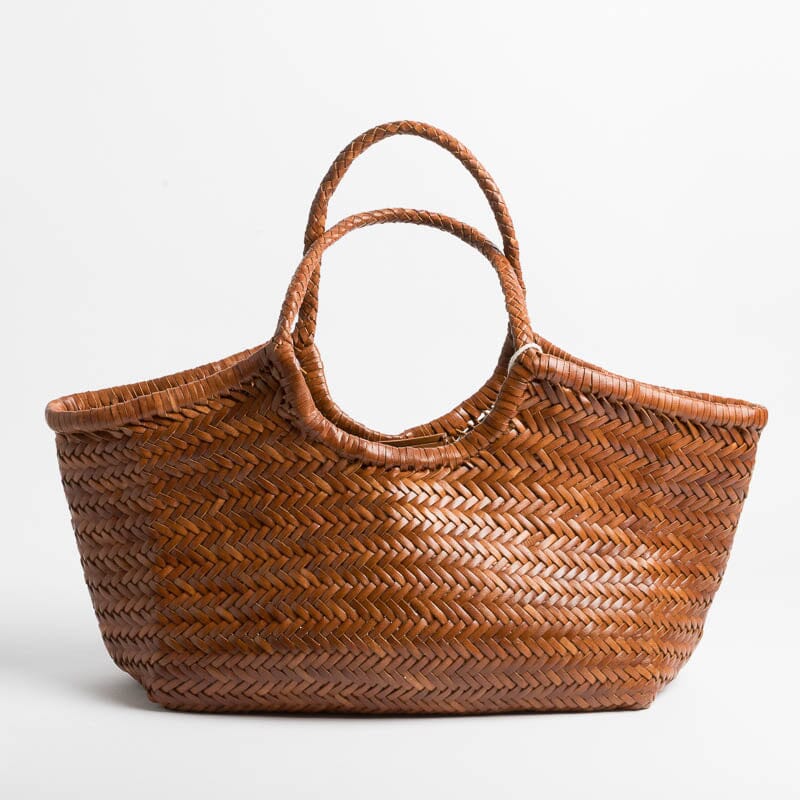 DRAGON DIFFUSION - Borsa intrecciata - 8822 - Nantucket - Cuoio Tan