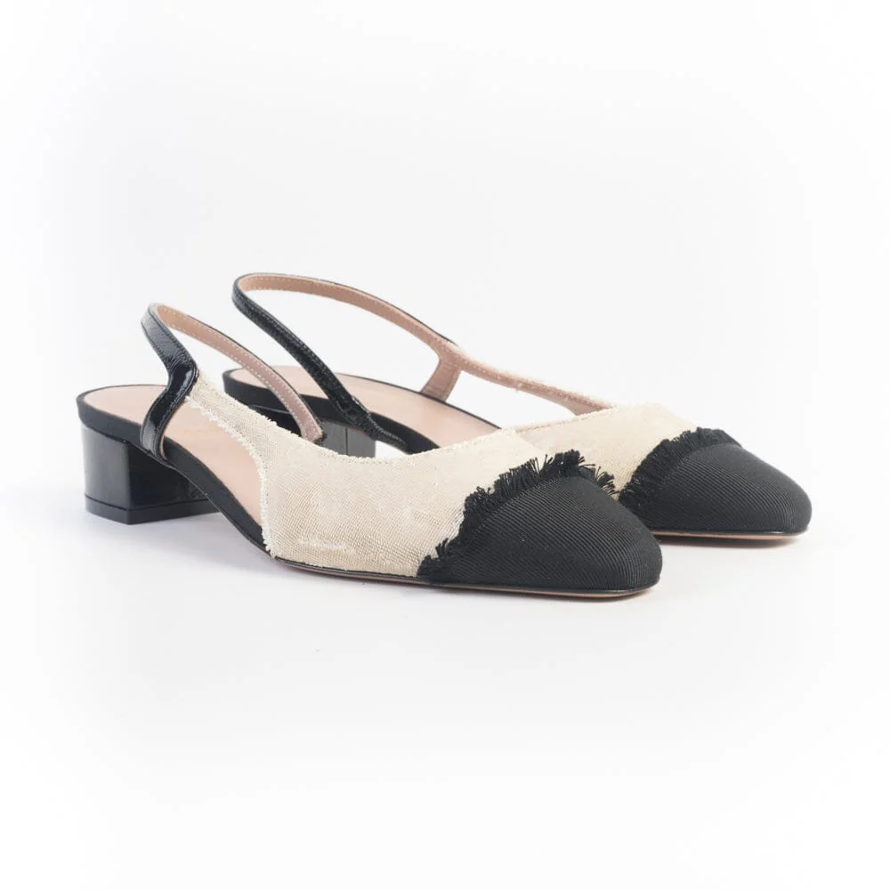 ROBERTO FESTA - Sling Back - Acanto - Wet Beige Nero - immagine 2