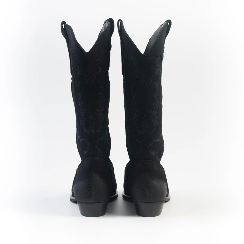 CAPPELLETTOSHOP - GM - Stivale Texano - Guatemala - Camoscio Nero - immagine 5