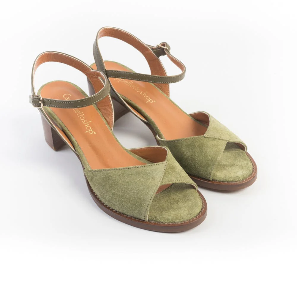 CappellettoShop - Sandali con Tacco - 1127 - Verde - immagine 2
