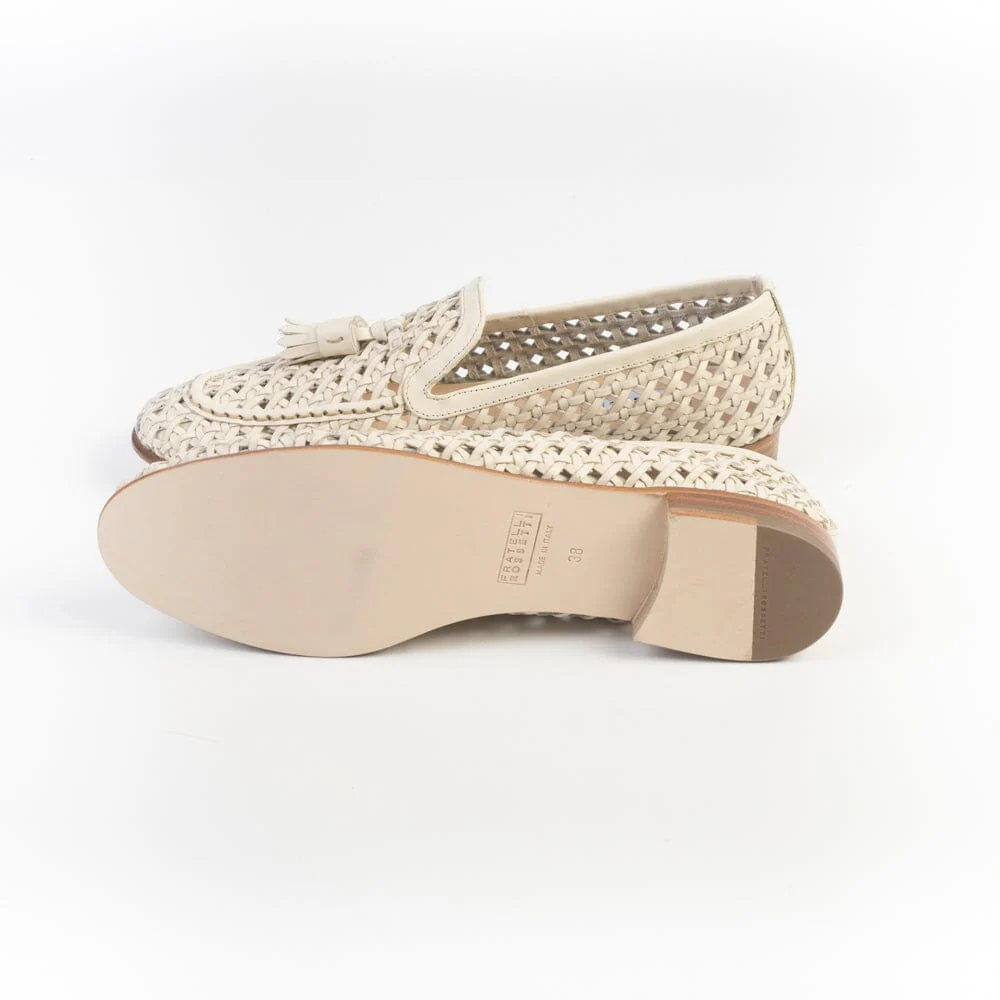 FRATELLI ROSSETTI - Mocassino - 68245 - Intrecciato Latte - immagine 6